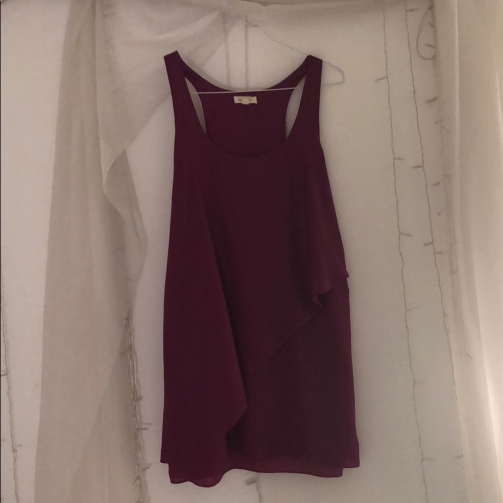 Flowy layered fuscia dress